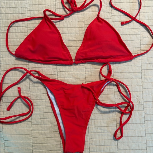 SHEIN Other - FINAL OFFER! - SHEIN Red Triangle Bikini Women’s Swimwear - Small